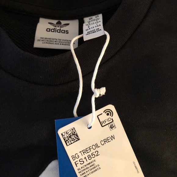 Adidas Originals Trefoil crew sweatshirt S or L - Picture 6 of 7